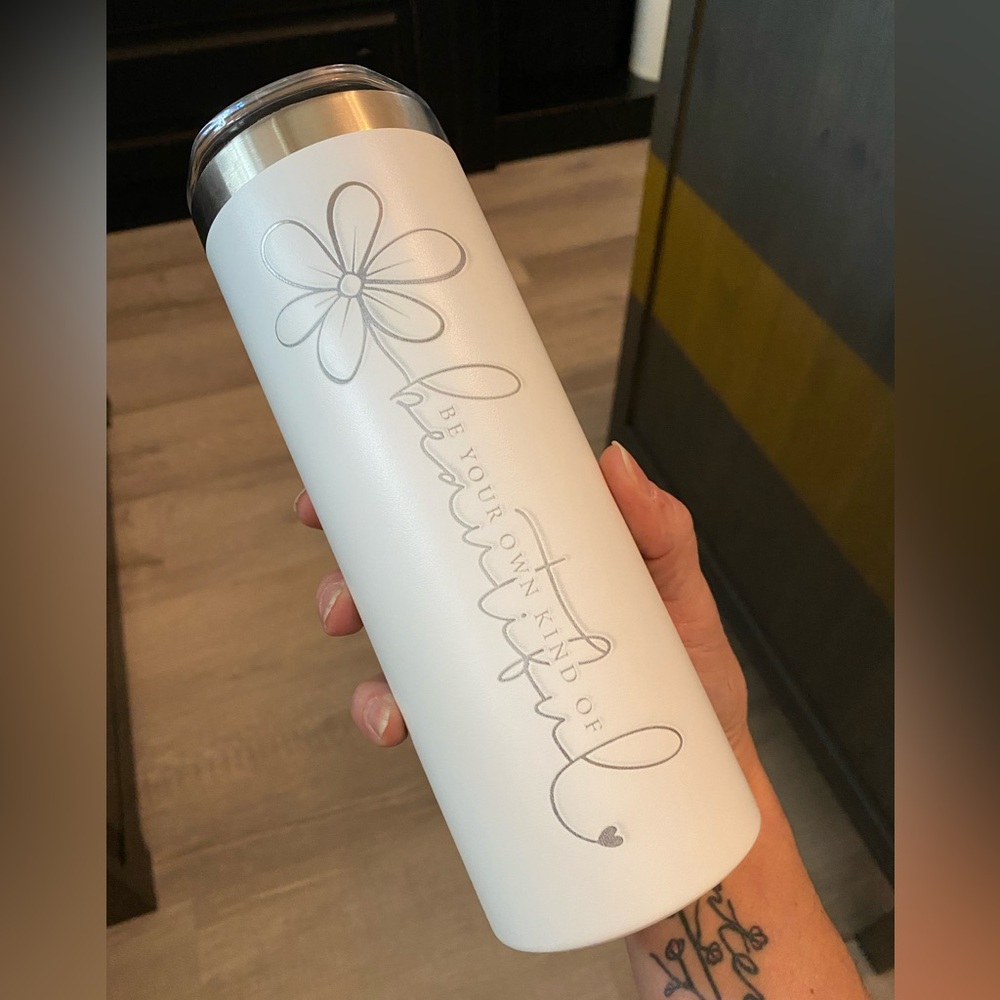 New Be Your own kind of Beautiful engraved 20 oz tumbler- white